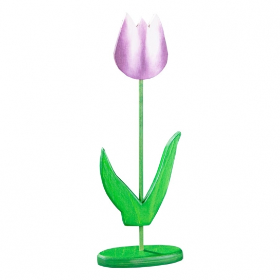 Holzblume Tuple 32 - 35 cm lila / wei