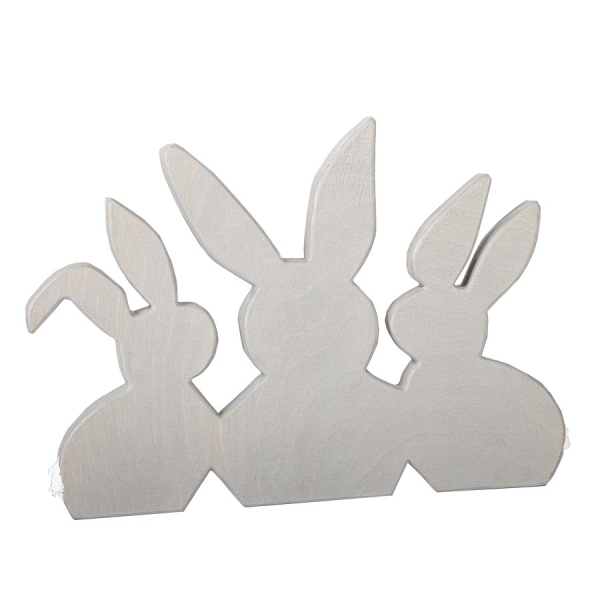 Hasenget�mmel hellgrau mit Puschel