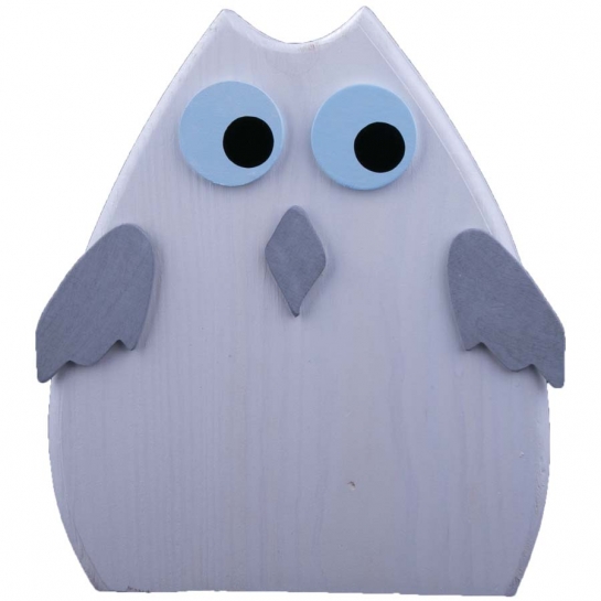 Eule aus Holz 19cm hoch