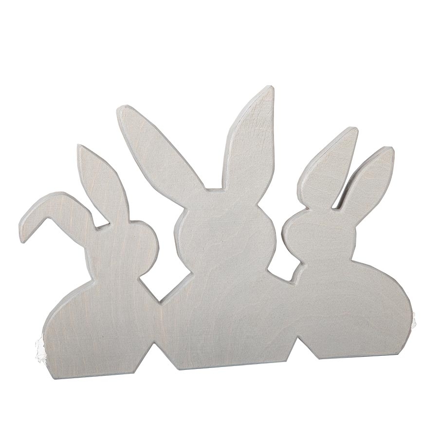 Hasenget�mmel hellgrau mit Puschel