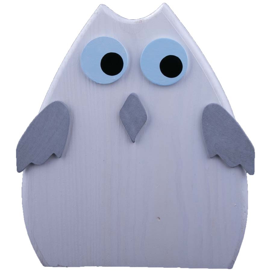 Eule aus Holz 19cm hoch