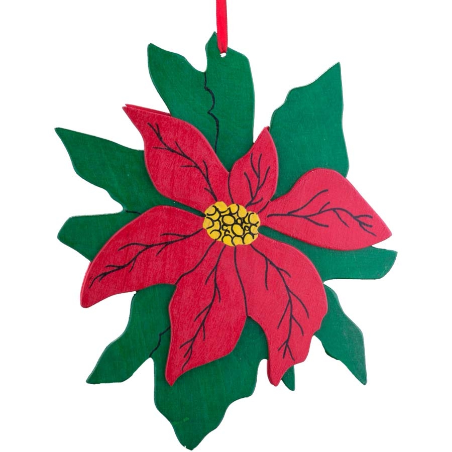 Weihnachtssternblüte am Band