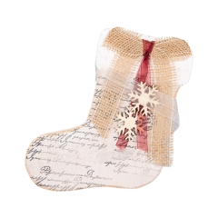 Türhänger Adventsstiefel Shabby mit Verzierung
